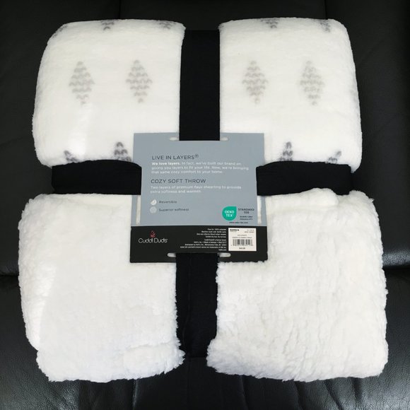 Cuddl Duds Bedding Cuddl Duds Sherpa Throw Gray Diamond Poshmark